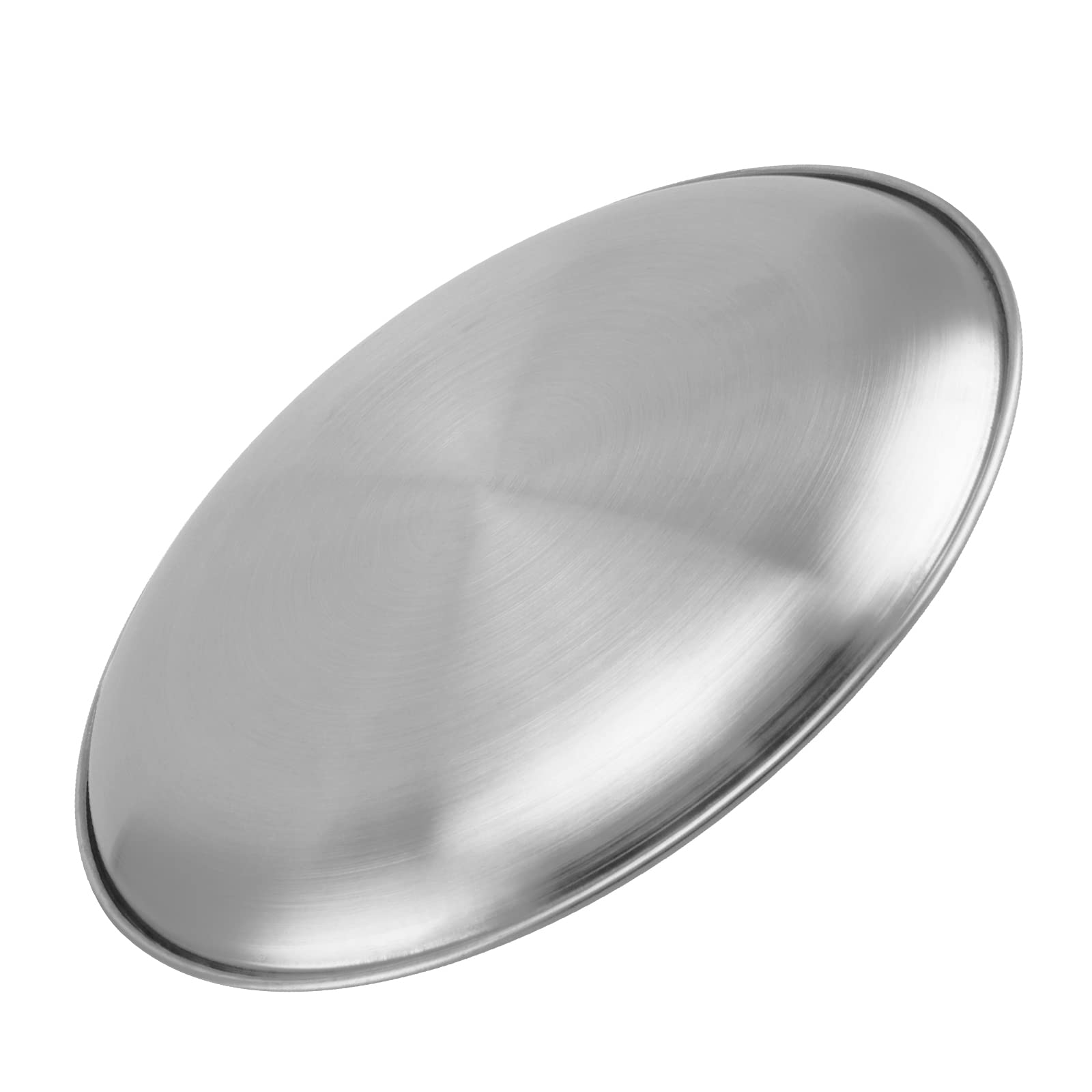 Ningwaan 6 Pack 12 Inch Stainless Steel Dinner Plates, Double Layer Round Metal Plates, Silver Brushed Metal Dinner Plates For P
