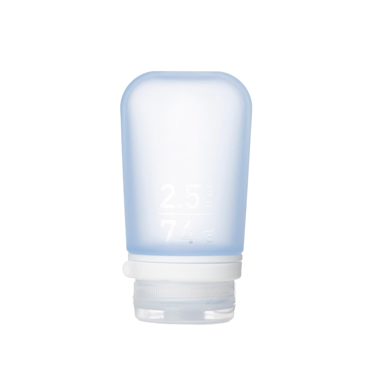 Humangear Gotoob+ (Medium) | Refillable Silicone Travel Bottle | Locking Lid | Food-Safe Material | Blue, Medium (2.5 Fl.Oz.; 74