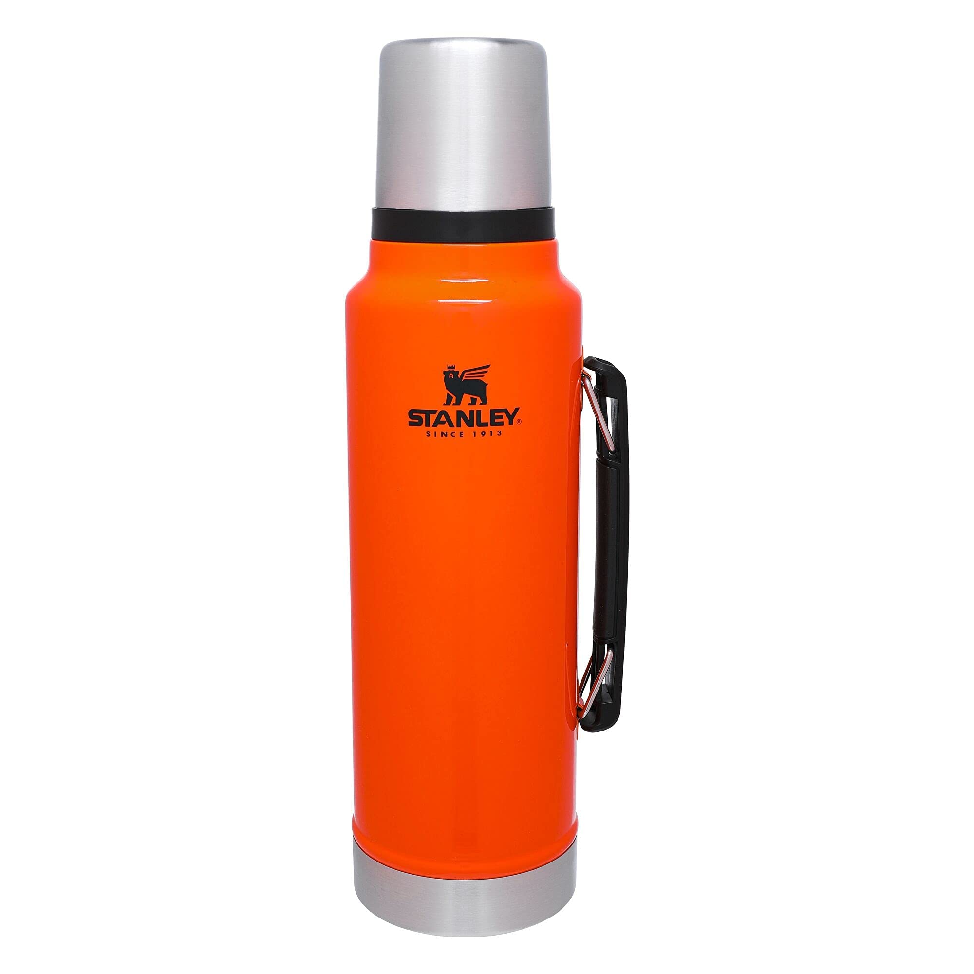 Stanley Classic Vacuum Insulated Wide Mouth Bottle - Blaze Orange - Bpa-Free 18/8 Stainless Steel Thermos For Cold & Hot Beverag