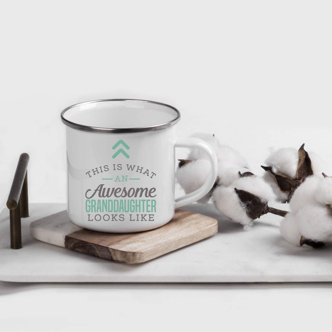 Andaz Press 11Oz. Stainless Steel Campfire Coffee Mug Gift, This Is What An Awesome Granddaughter Looks Like, 1-Pack, Birthday G