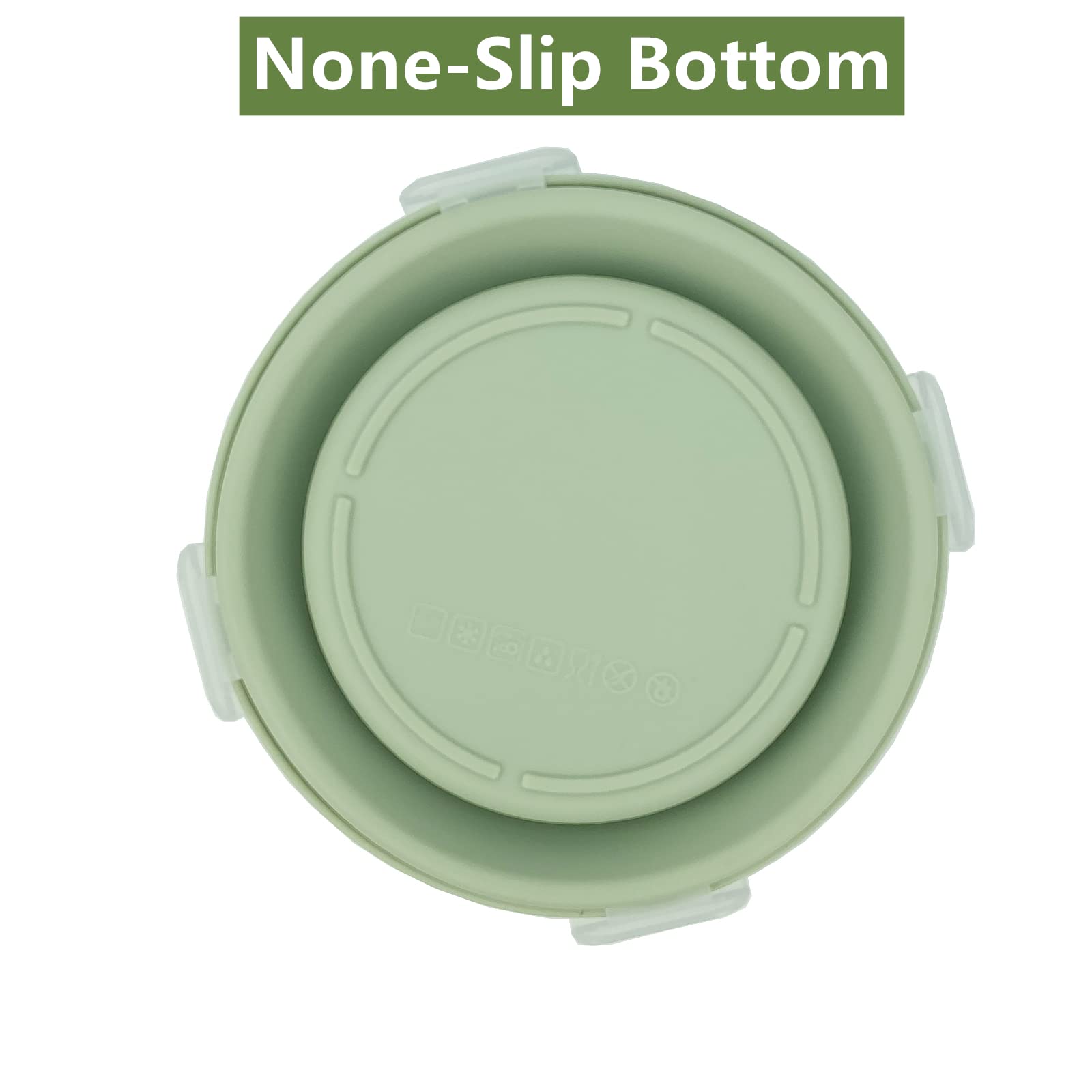 Lunbengo 3Piece Collapsible Bowl With Lids, Microwave Silicone Meal Prep Lunch Containers, Ideal Food Bowls For Snacks, Fruits,