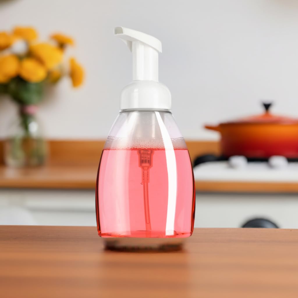 Juvitus (6 Pack) 250 Ml / 8.3 Oz Clear Plastic Travel Foamer Pump Bottle