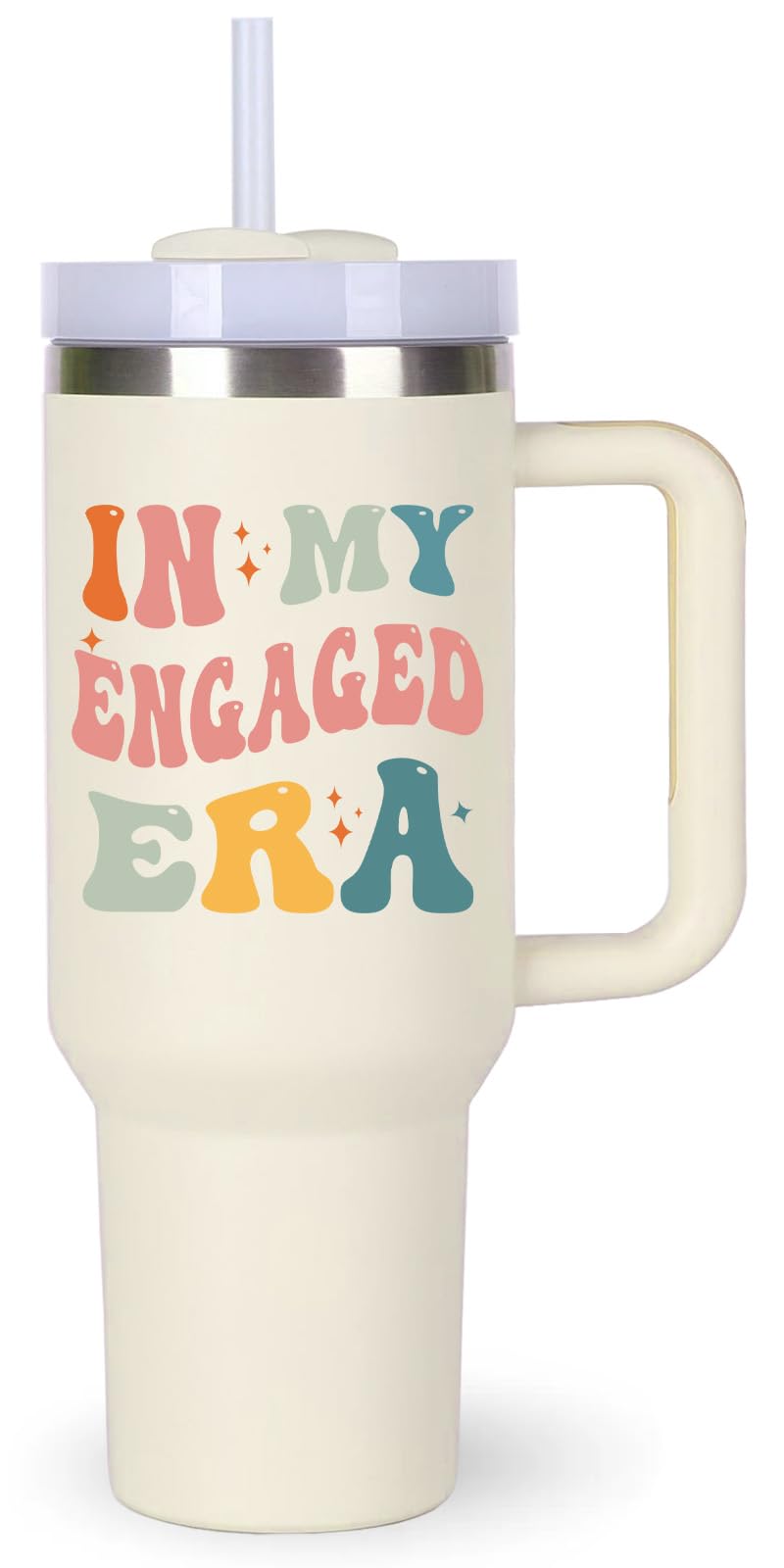 Engagement Cup Tumblers Gifts.40oz In My Engaged Era Tumbler with Handle.Engagement Gift.Engagement Cups.Engagement Tumbler.40oz