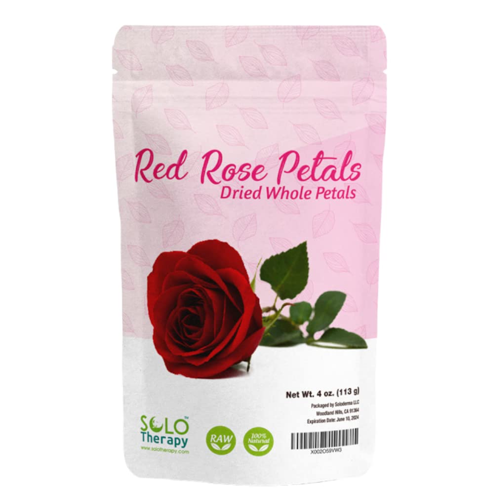 Red Rose Petals 4 Oz, Dried Rose Petals, Rose Tea, P?Talos De Rosas Rojas, Cosmetics, Food Grade, Food Decorating, Product From