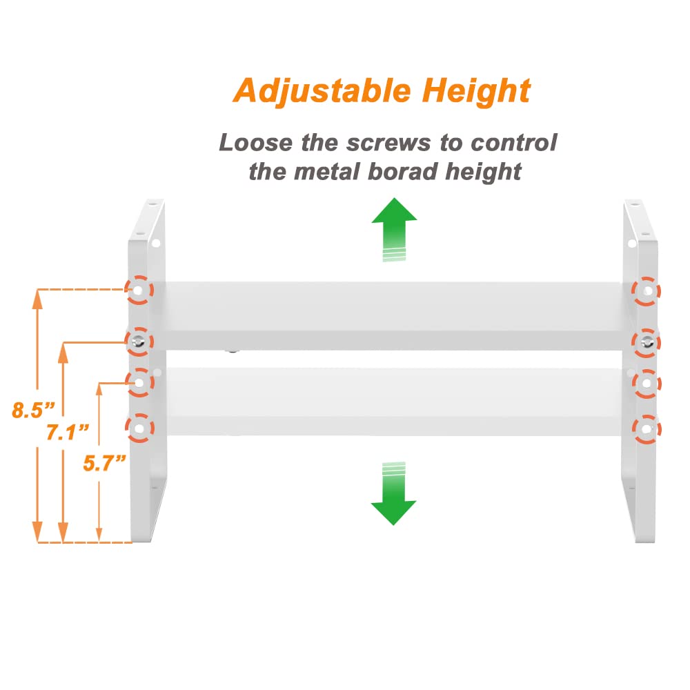 Wejipp Cabinet Organizer Shelf Expandable Cabinet Spice Rack Stackable Shelves Adjustable Storage Shelf For Kitchen Pantry Count