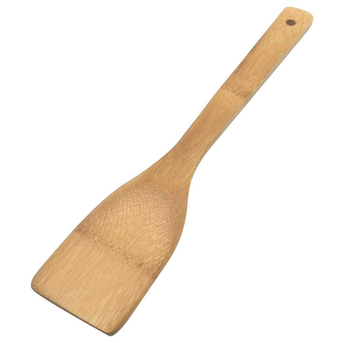 11.8-Inch Natural Wood Turners Bamboo Utensil Kitchen Wooden Cooking Tools Spoon Spatula Cooking, Stir Fry And Mixing, Essential