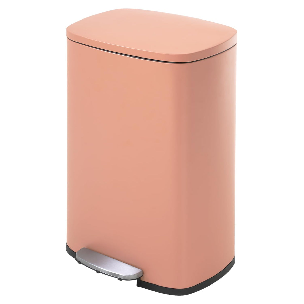 Paylesshere 13 Gallon (50L) Trash Can Kitchen Stainless Steel Trash Can Trash Can With Lid Removable Inner Bucket Foot Pedal Sof