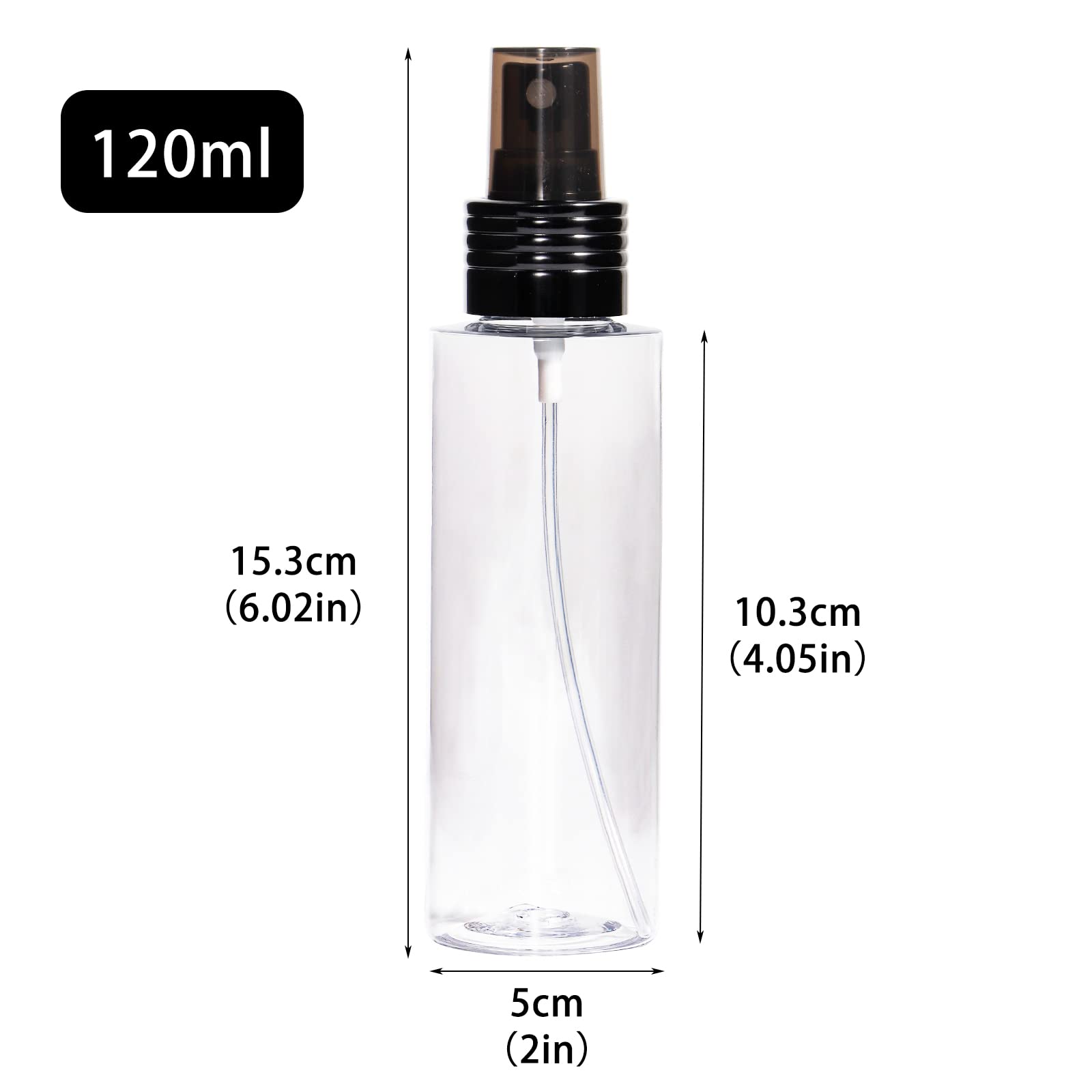 Yebeauty Empty Spray Bottles For Essential Oils, 4Oz Refillable Clear Plastic Misting Spray Bottles Atomizer Fine Mister Spray B