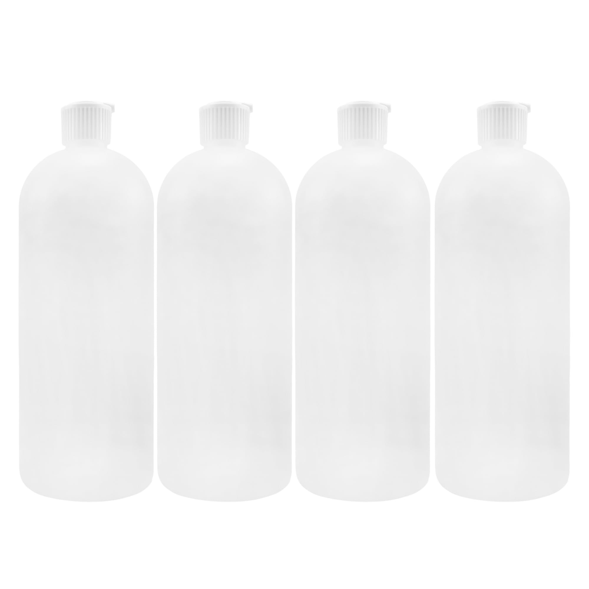 Cornucopia Brands 32-Ounce Flip Top Plastic Squeeze Bottles (4-Pack); Spout Style Tops, Natural Color