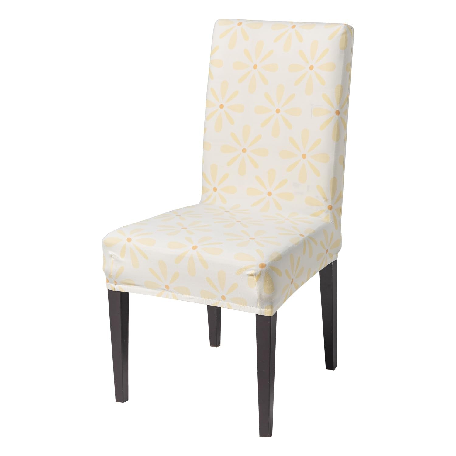 House Of Quirk Elastic Chair Cover Stretch Removable Washable Short Dining Chair Cover Protector Seat Slipcover (Pack Of 1, Sunn