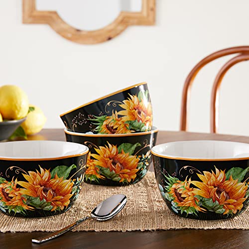 Certified International Sunflower Fields 5.25'' Ice Cream/Dessert Bowls, Set Of 4, Multi Colored
