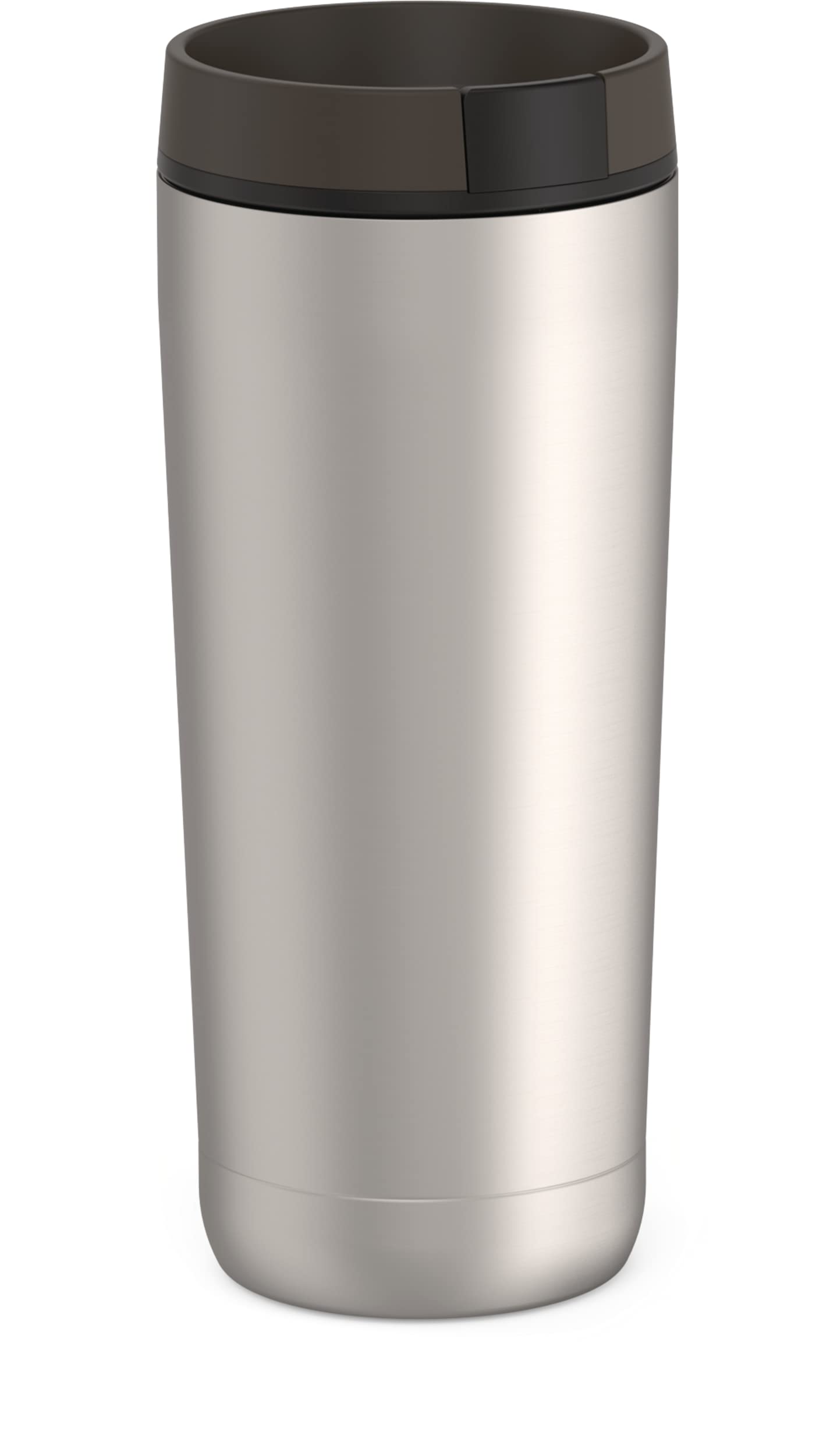 Thermos Alta Series Stainless Steel Tumbler 18 Ounce, Matte Steel/Espresso Black