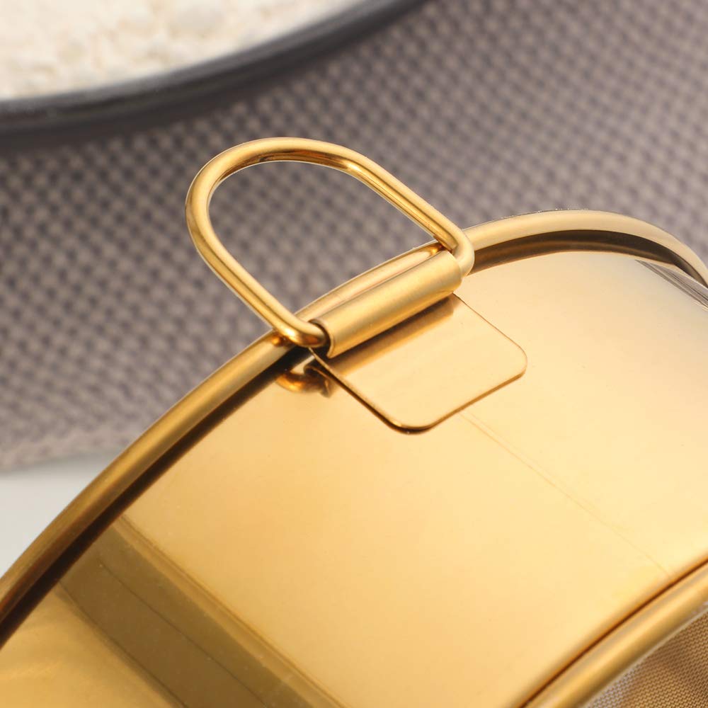 18/10 Stainless Steel Flour Sifter, Kitchen Cake Flour Fine 80 Mesh Strainers Sieve For Baking Cake Bread