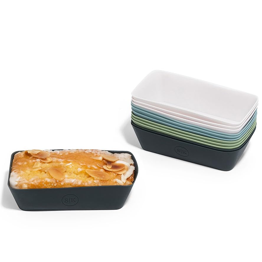 The Silicone Kitchen Silicone Individual Mini Loaf Pans - Reusable, Non-Toxic, BPA Free, Dishwasher Safe, Bento Box Accessories 