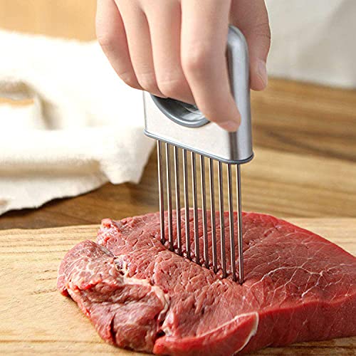 Onion Holder Slicer Stainless Steel Cutting Kitchen Gadget Niftyplaza Multipurpose Prongs Vegetable Tomato Cutter Kitchen Tool