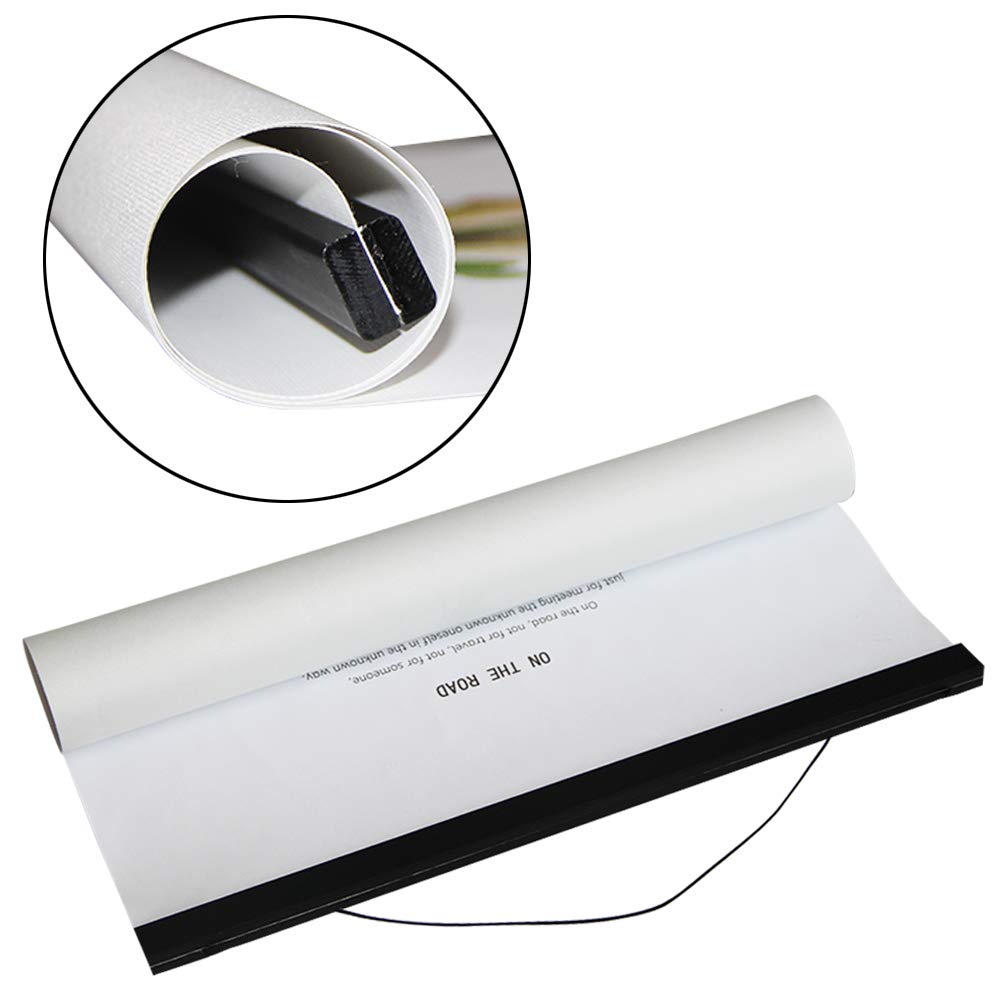 Miaowater 2 Pack Magnetic Poster Frame Hanger 14x22 14x20 14x24 Light Wood Wooden Magnet Frames Hangers for Photo Picture Art Canvas Print Artwork Wall Hanging Black 14''