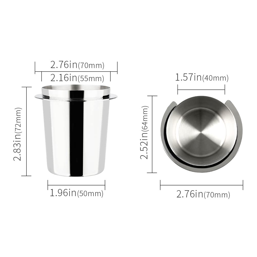 Watchget 58Mm Dosing Cup, Espresso Coffee Dosing Cup Compatible With 58Mm Portafilters, Stainless Steel Espresso Machine Accesso