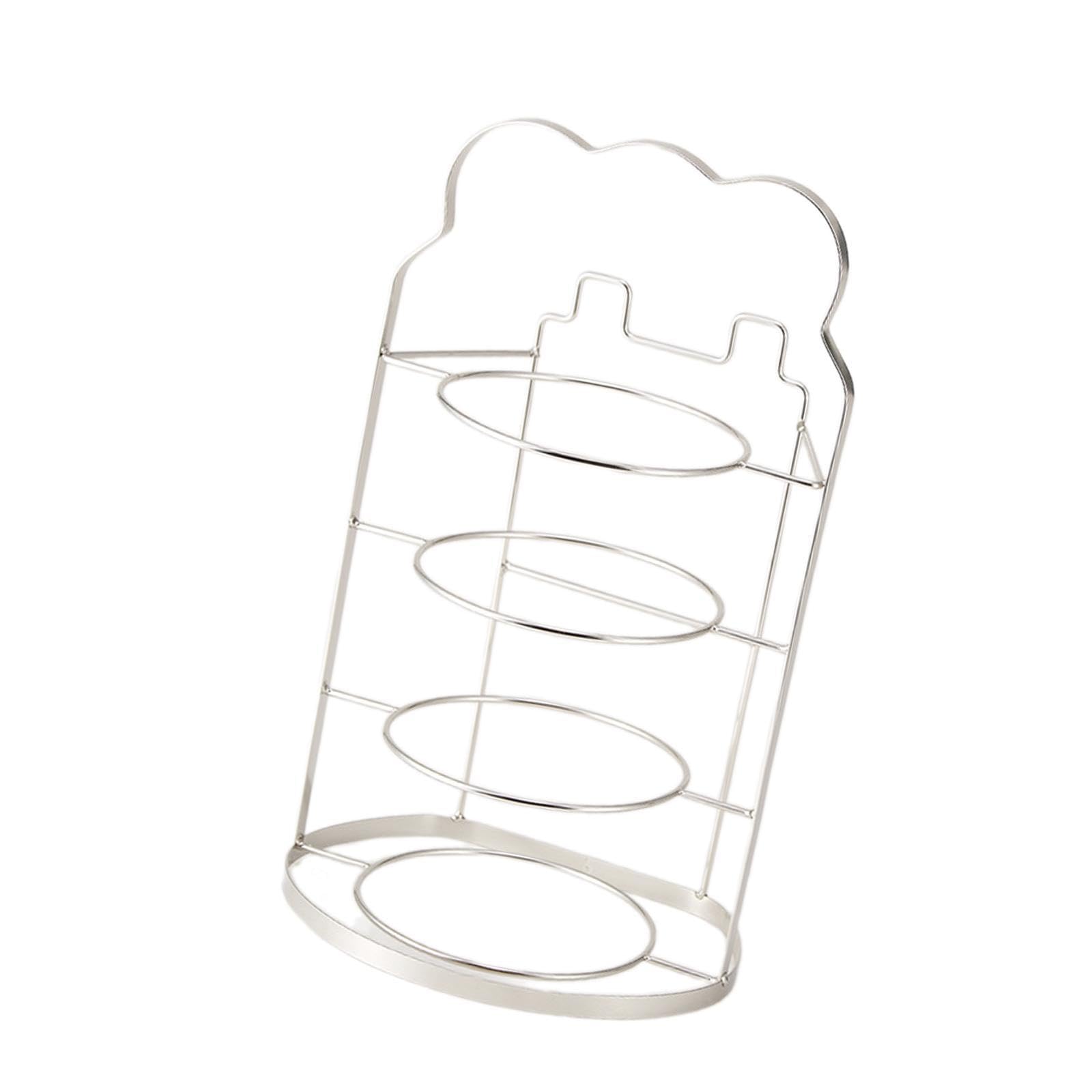 Myaddiction Food Preparation Rack Multi Tier Organizer Multifunctional Food Plate Holder Argent 4 Layer