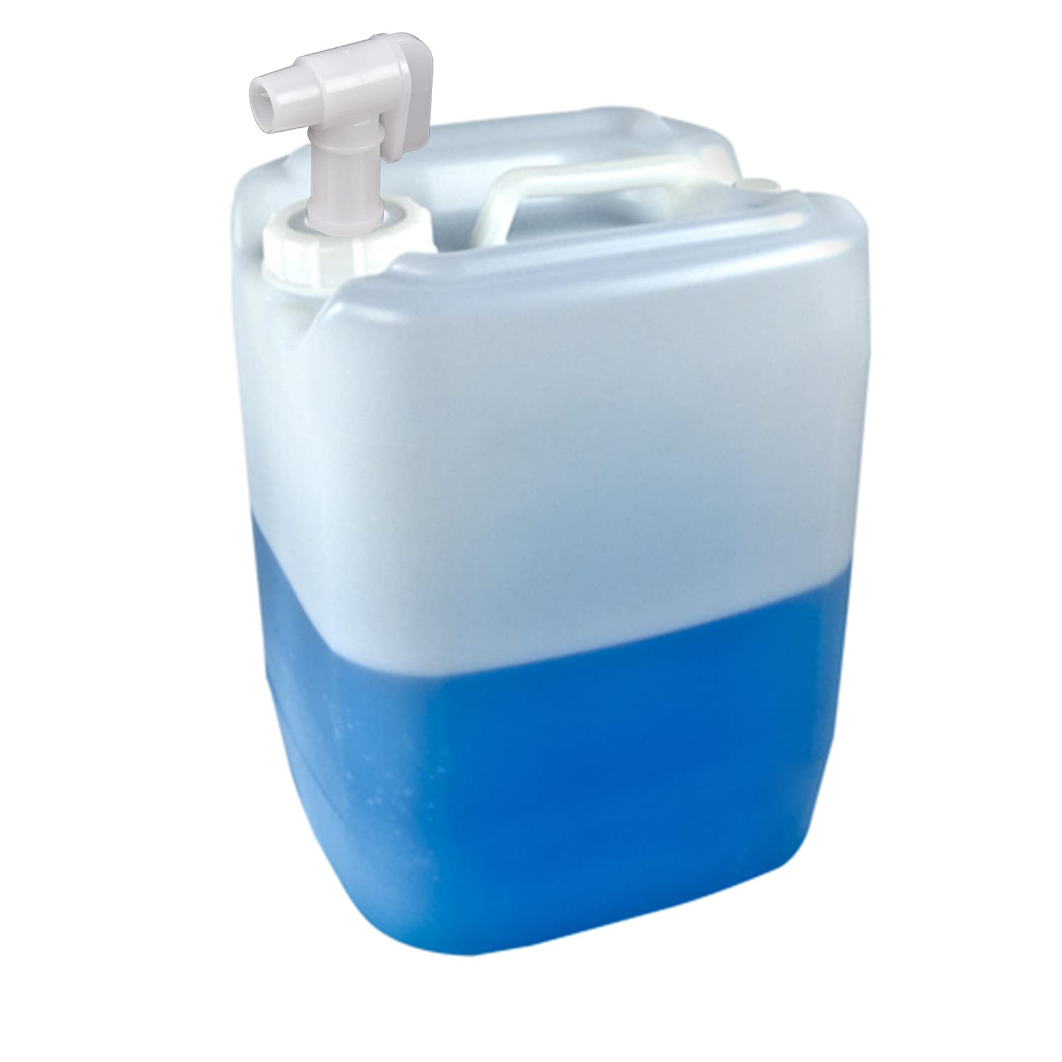 PowGrow Spigot Faucet Drum Faucet  White Flow 3/4 Plastic Faucet Spigot for 5  6 Gallon Plastic Drums  Durable Polyethylene Material Barrel Faucet Replacement Spigot 1 Inch Thread Size  5-Pack