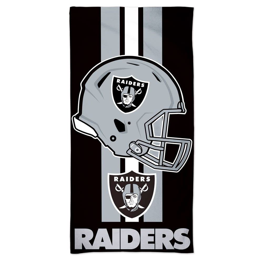 Nfl Oakland Raiders 30 By 60 Fiber Reactive Beach Towel