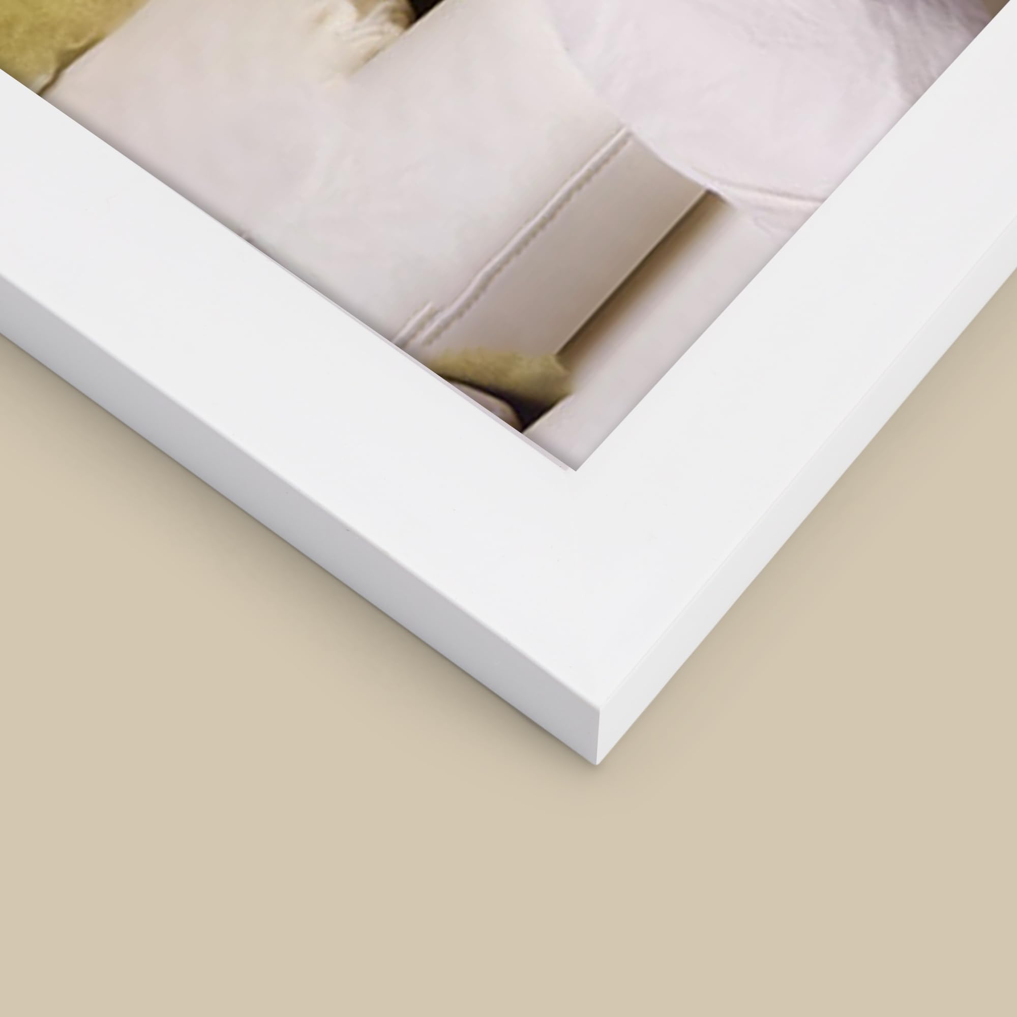 Giftgarden 6x6 Picture Frame White, 6 by 6 Thin Square Photo Frame for Gallery Wall Tabletop Display, Single