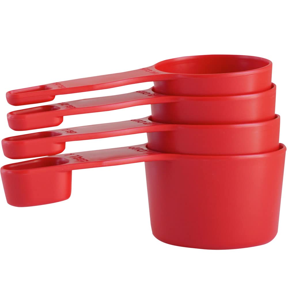 Storage Theory 2 In 1 Measuring Cup And Measuring Spoons Set (Red) - Ideal Kitchen Items For Kitchen Baking, Coffee Scoop, Dog F
