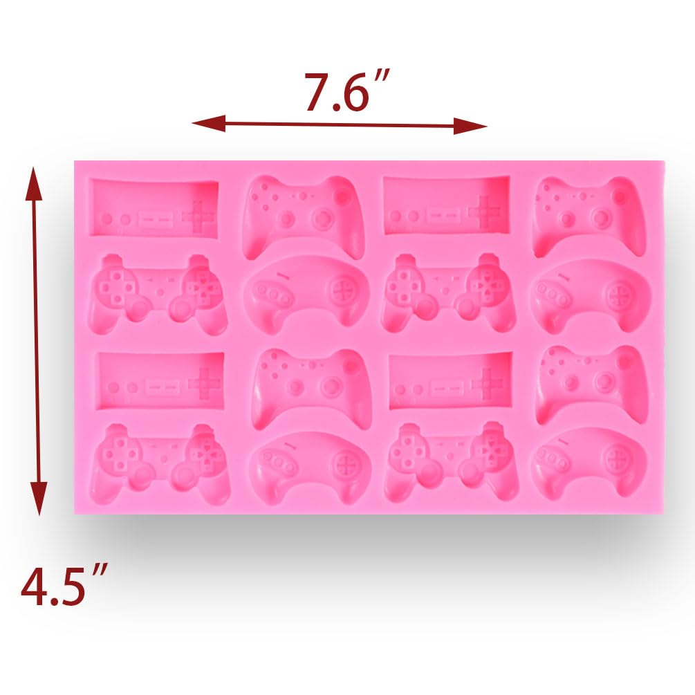 Game Controller Silicone Mold, Gift For Boys, Non-Stick Food Grade Silicone Molds For Chocolate, Candy, Jelly, Ice Cube, Dog Tre