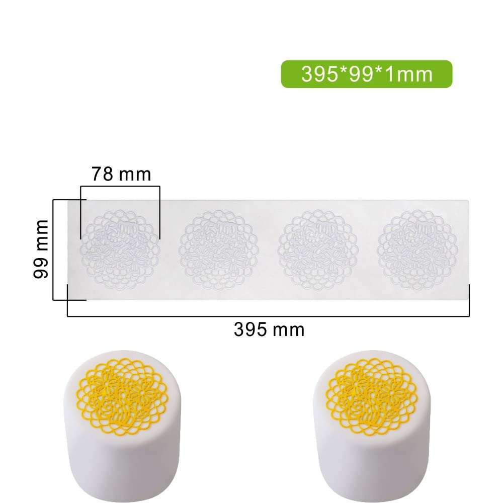 Flower Lace Silicone Mold Cake Side Decorating Mould Sugar Sieve Template Dessert Top Fondant Stencil Wedding Cake Decor Border