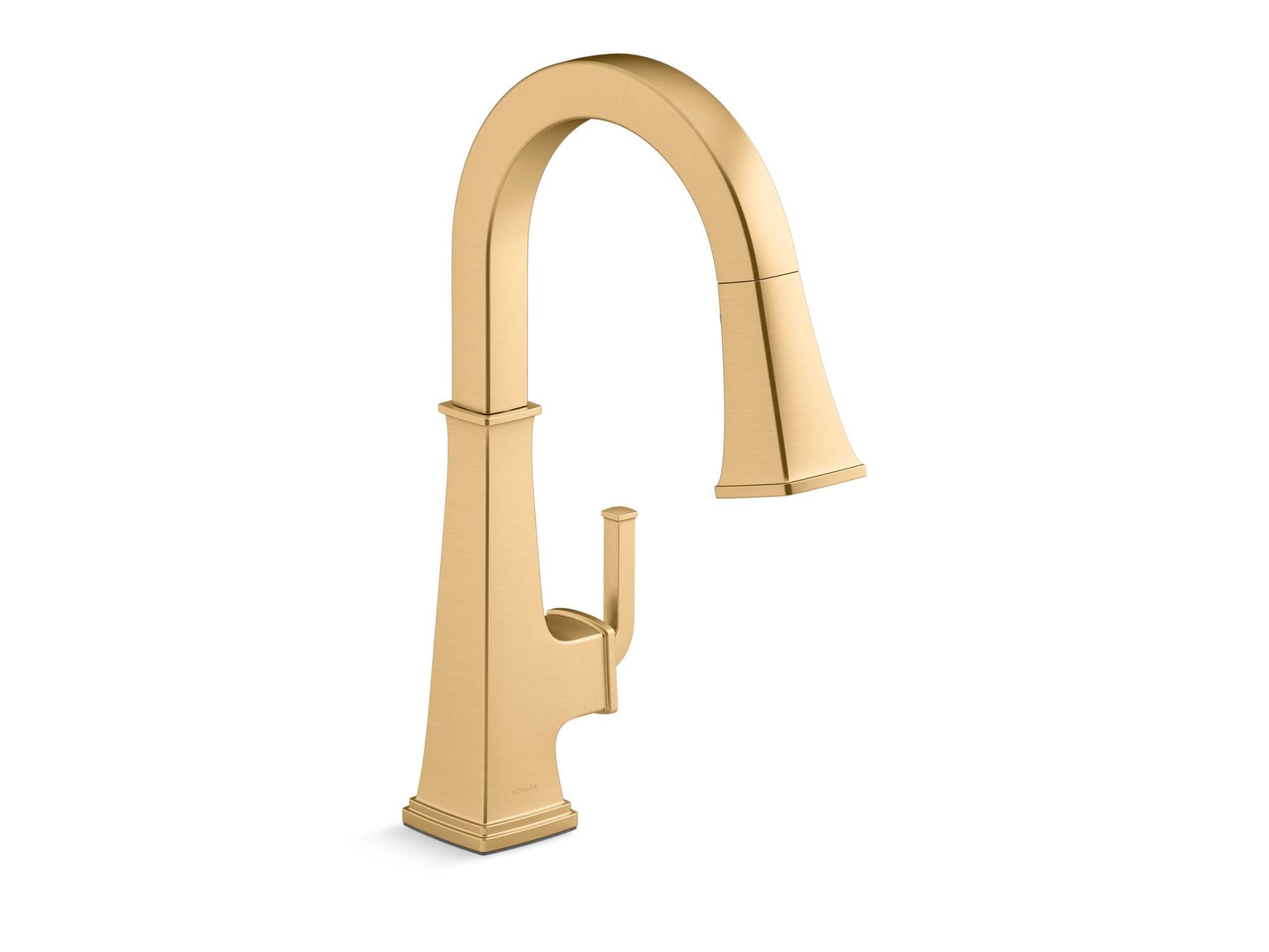 KOHLER 23830-2MB RIff Single-Handle, Kitchen Sink Faucet with Pull-Down Sprayer, Vibrant Brushed Moderne Brass