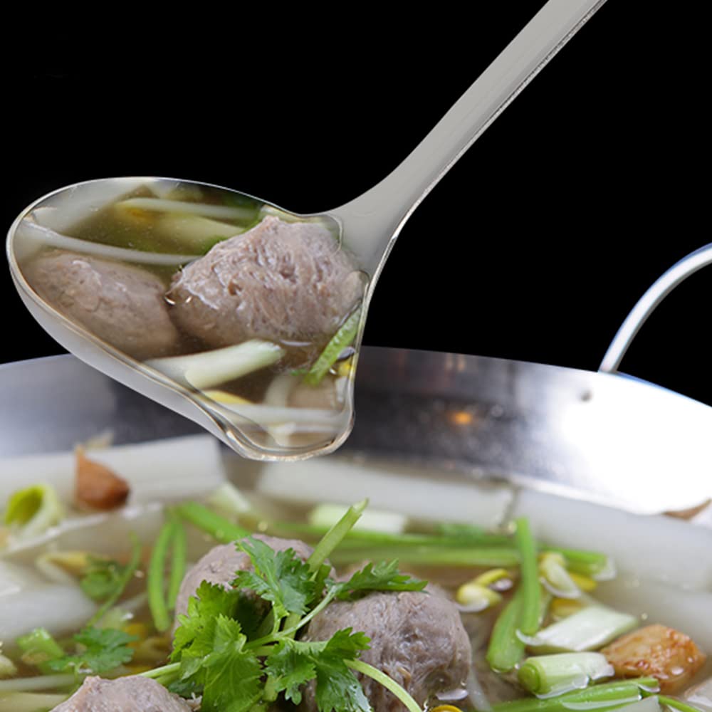 Sauce Ladle Stainless Steel Spoon Gravy Spoon Mint Sauce Long Soup Ladle For Use In The Kitchen When Drinking Soup