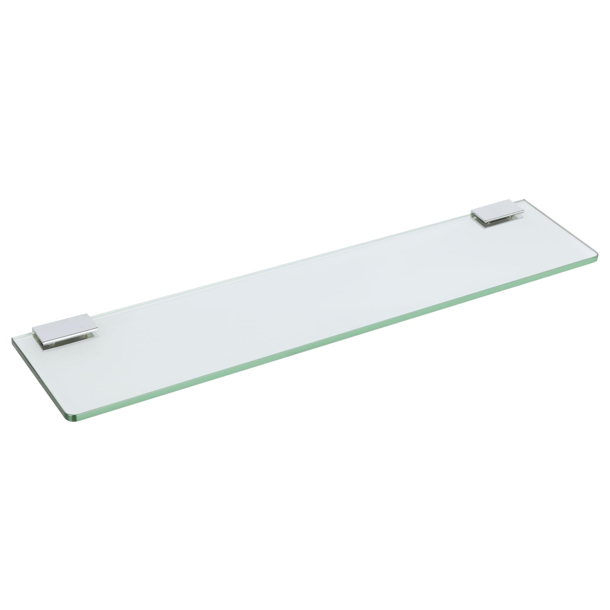 Sayayo Glass Shelf For Bathroom, 1/3 Inch Thicken Tempered Floating Glass Shelves 24 Inch With Stainless Steel Brackets, 1 Pack,
