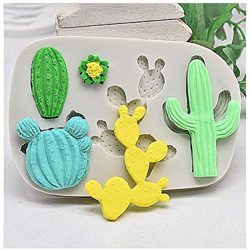 5-Cavity Cactus Plants Silicone Molds For Diy Fondant Candy Making Chocolate Mold Desserts Ice Cube Gum Clay Biscuit Plaster Res