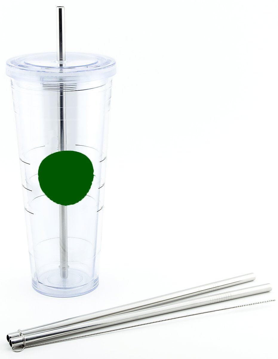 2 Venti Stainless Steel Cocostraw Replacement Straws 2Qty For Hot & Cold Travel Mug To-Go Drink Cups