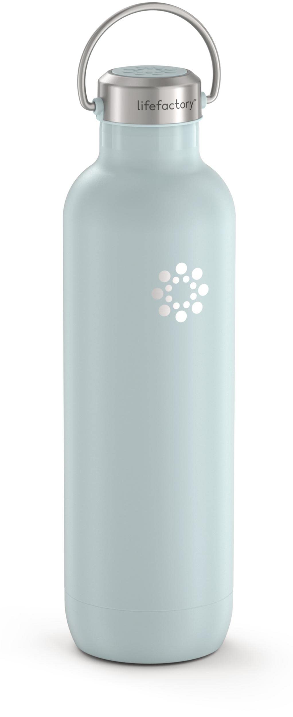 LIfeFactory Stainless Steel Vacuum-Insulated Sport Bottle  32 Ounce  Mint