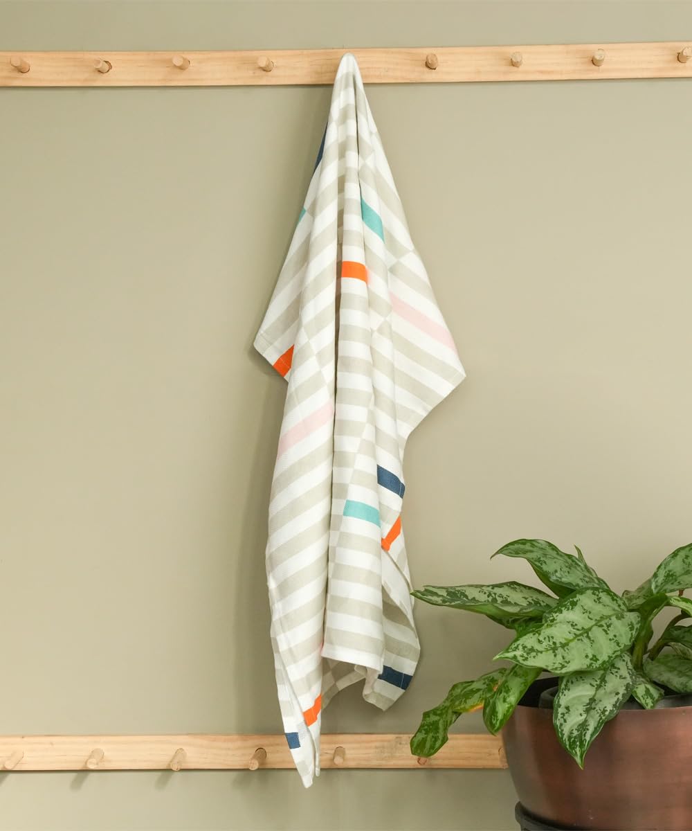 Thirsty Towel By Doctor Towels Bamboo Bath Towel |Piano Pop Design| Herringbone Weave Fabric|Hypoallergenic, Light Weight, Quick