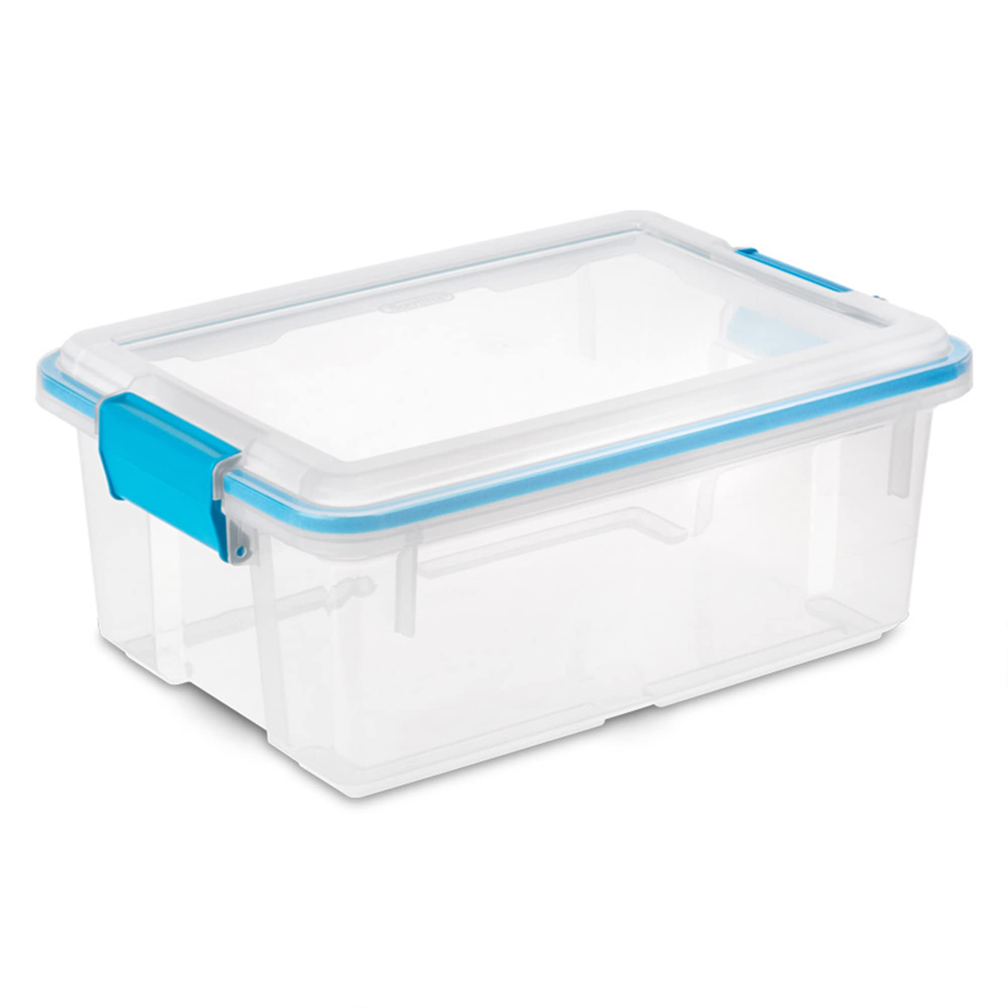 Sterilite Gasket Box, Stackable Storage Bin With Latching Lid, 12 Quart, 12 Pack
