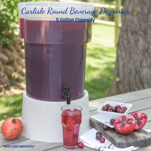 Carlisle FoodService Products Plastic Round Beverage Dispenser  5 Gallons  Translucent