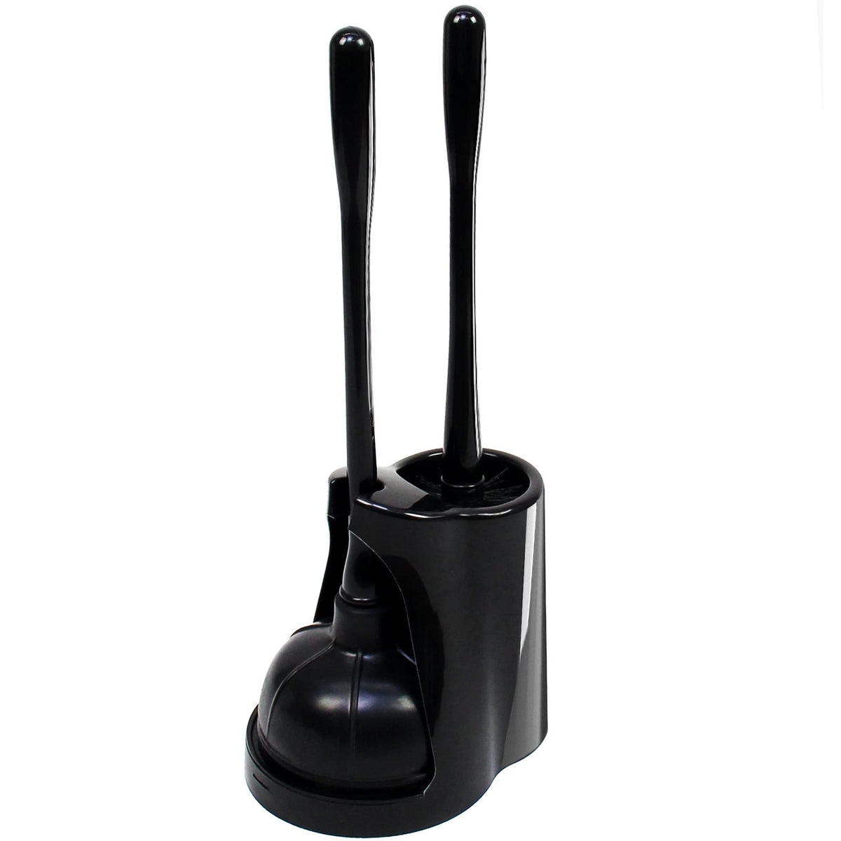 Casaphoria Toilet Plunger And Bowl Brush Combo For Bathroom Cleaning,Bathroom Accessories, Dark Black