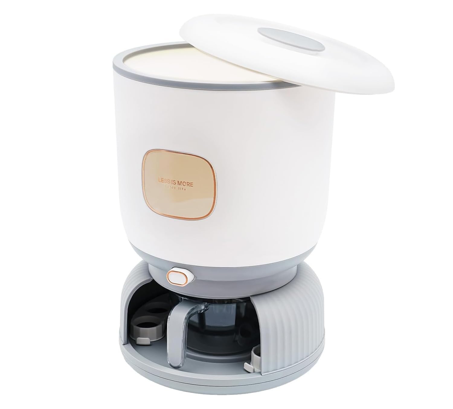 Jumix Modern Rice Dispenser With Measuring Cup | 10Kg Airtight Grain Container | Easy Dispense Storage Box For Rice, Pulses, Cer