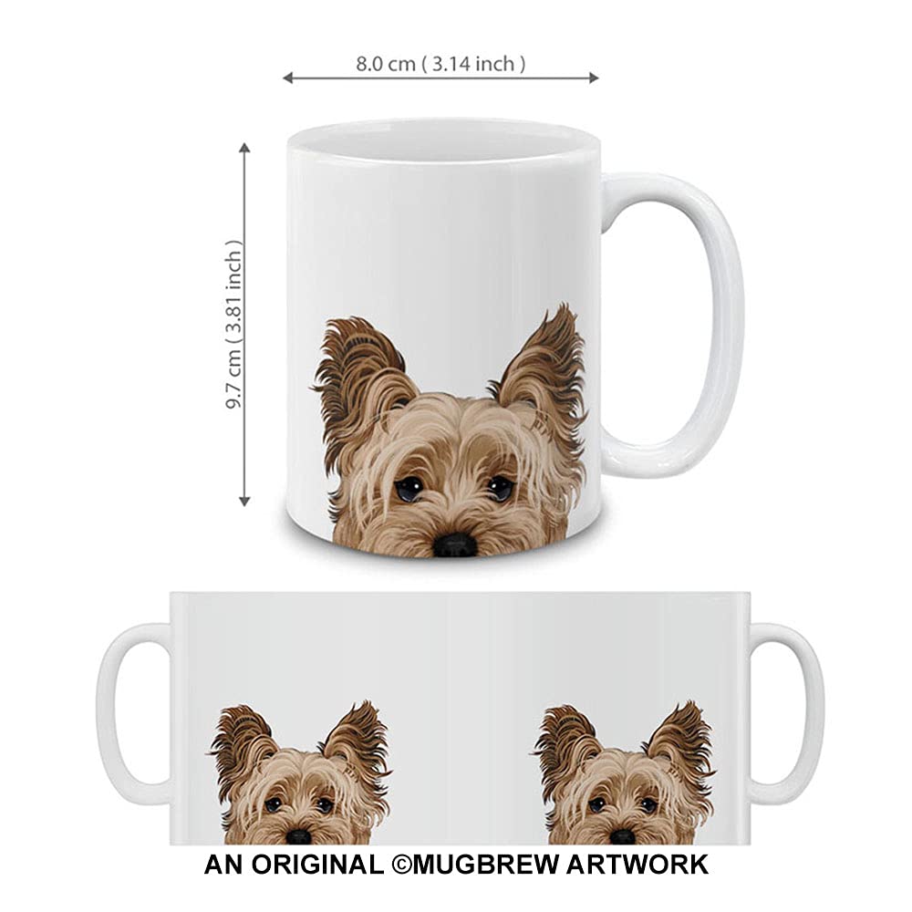 Mugbrew Yorkshire Terrier Dog Ceramic Coffee Mug Tea Cup, 11 Oz
