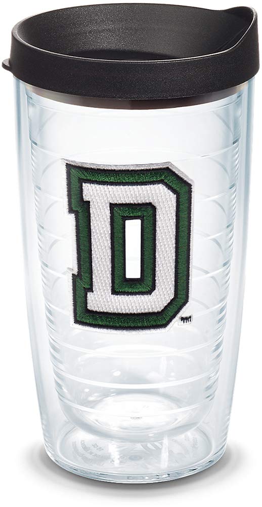 Tervis Dartmouth Big Green Logo Tumbler With Emblem And Black Lid 16Oz, Clear