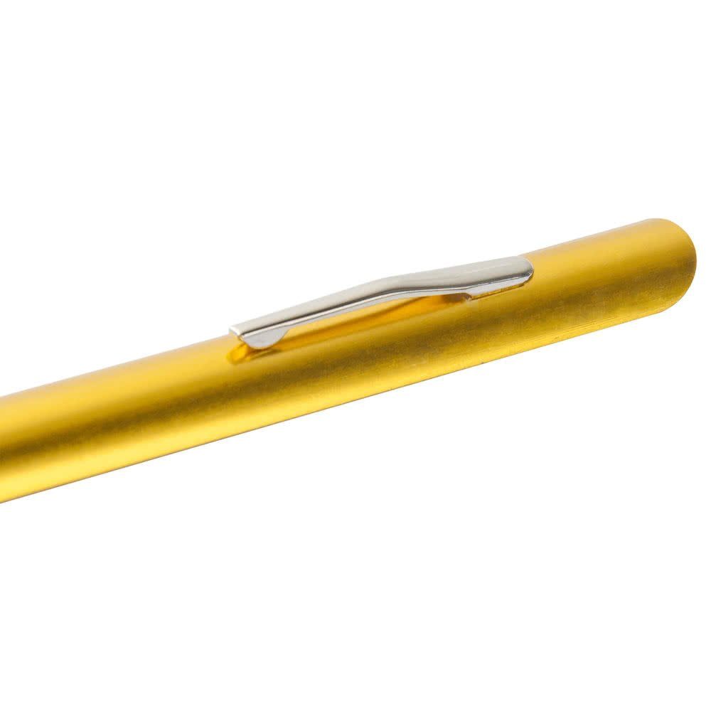 Royal Industries 12 Piece Table Crumber With Pocket Clip, Aluminum Construction, Gold, Commercial Grade
