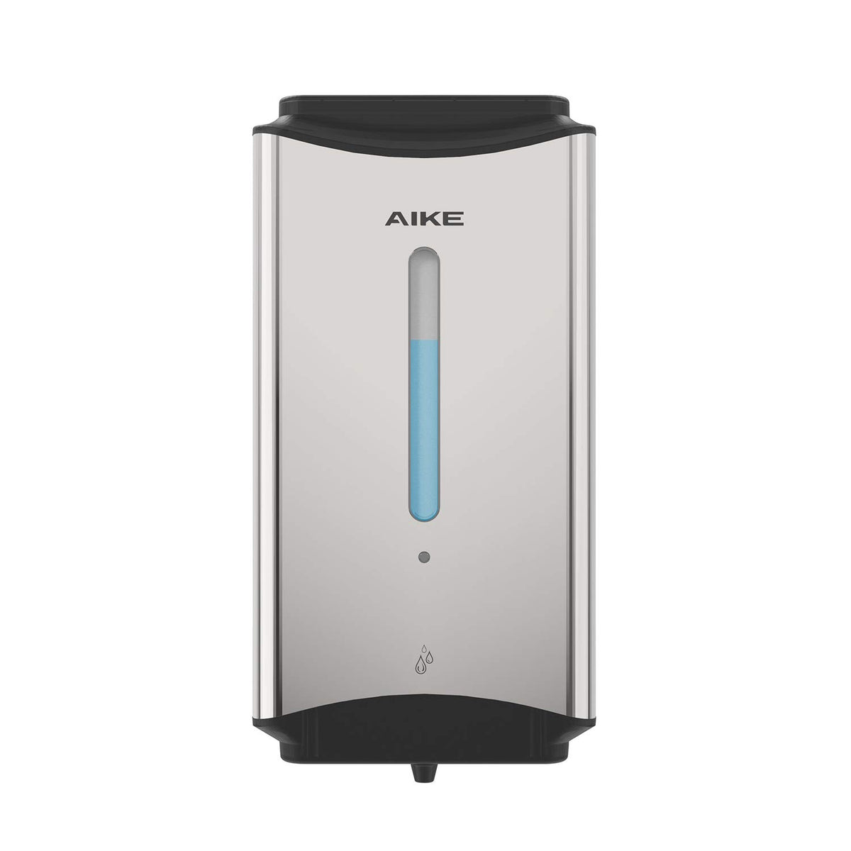 Aike Automatic Soap Dispenser Commercial Wall Mounted Liquid Dispenser Polished Stainless Steel Finish 1100Ml Large Capacity