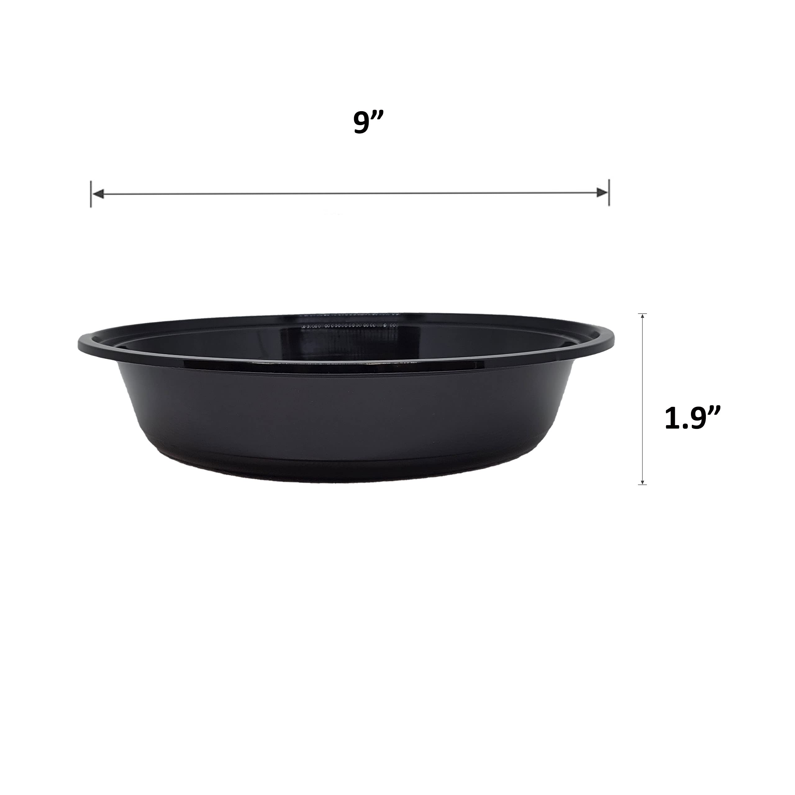 Dhg Professional 48 Oz Round Food Containers Meal Prep Microwavable Reusable Plastic Bpa Free Big Size Lunch Box 50 Sets