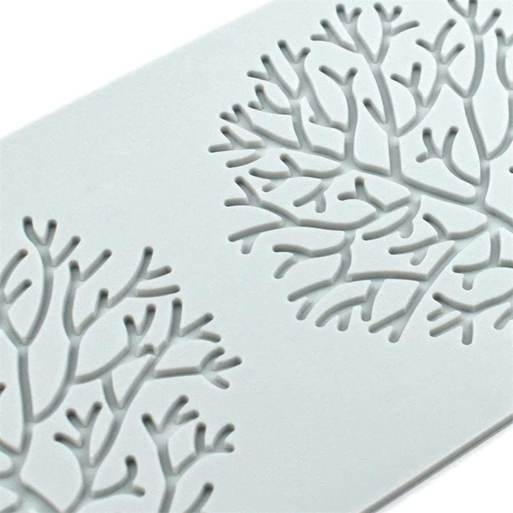 Silicone Lace Mold, Wedding Cake Lace Mat, Coral Cake Decorating Mold Flower Fondant Impression Mats For Edible Lace Fondant Mol