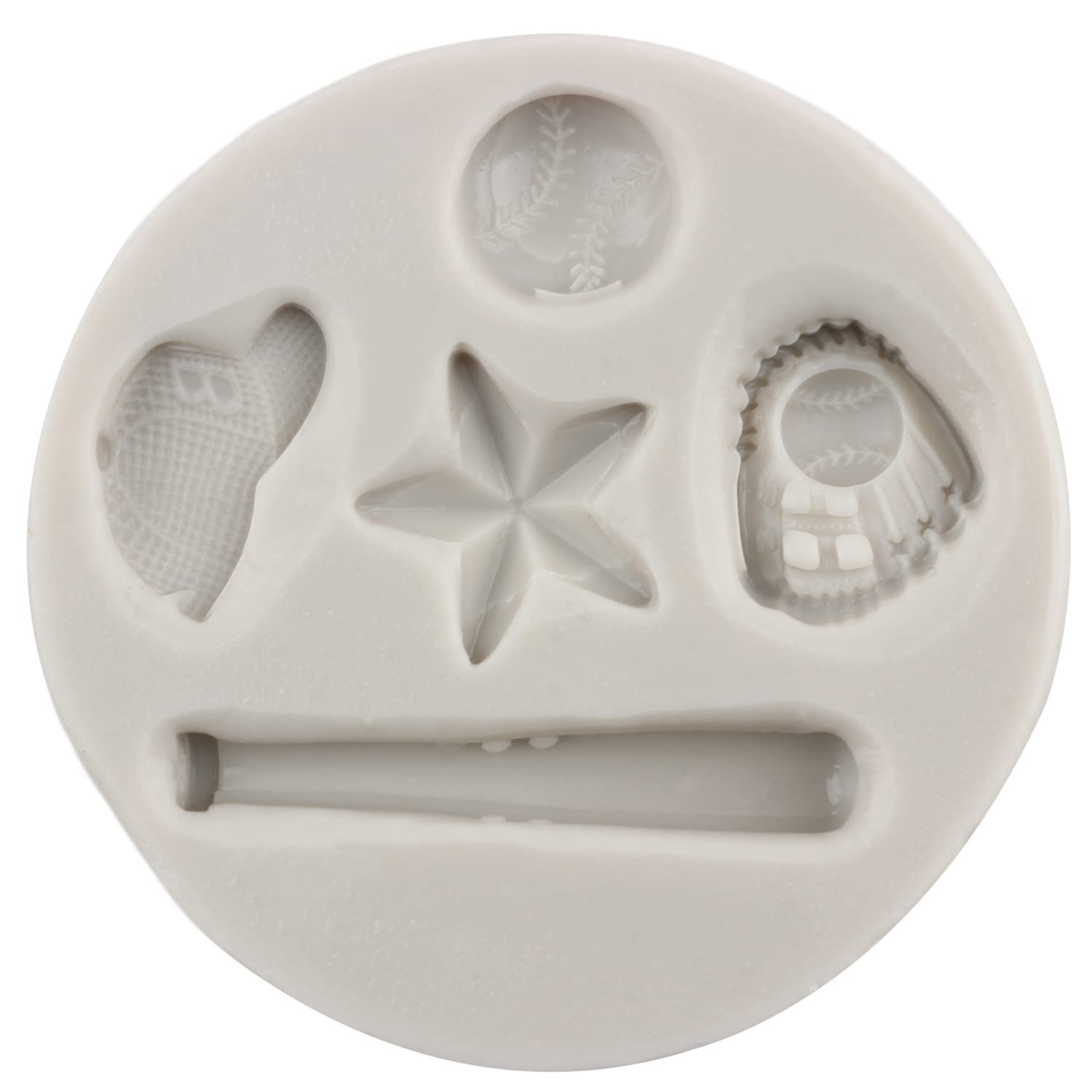 Sijiangmold Baseball Fondant Mold Football Basketball Softball Silicone Mold For Cake Decorating Cupcake Topper Polymer Clay Can