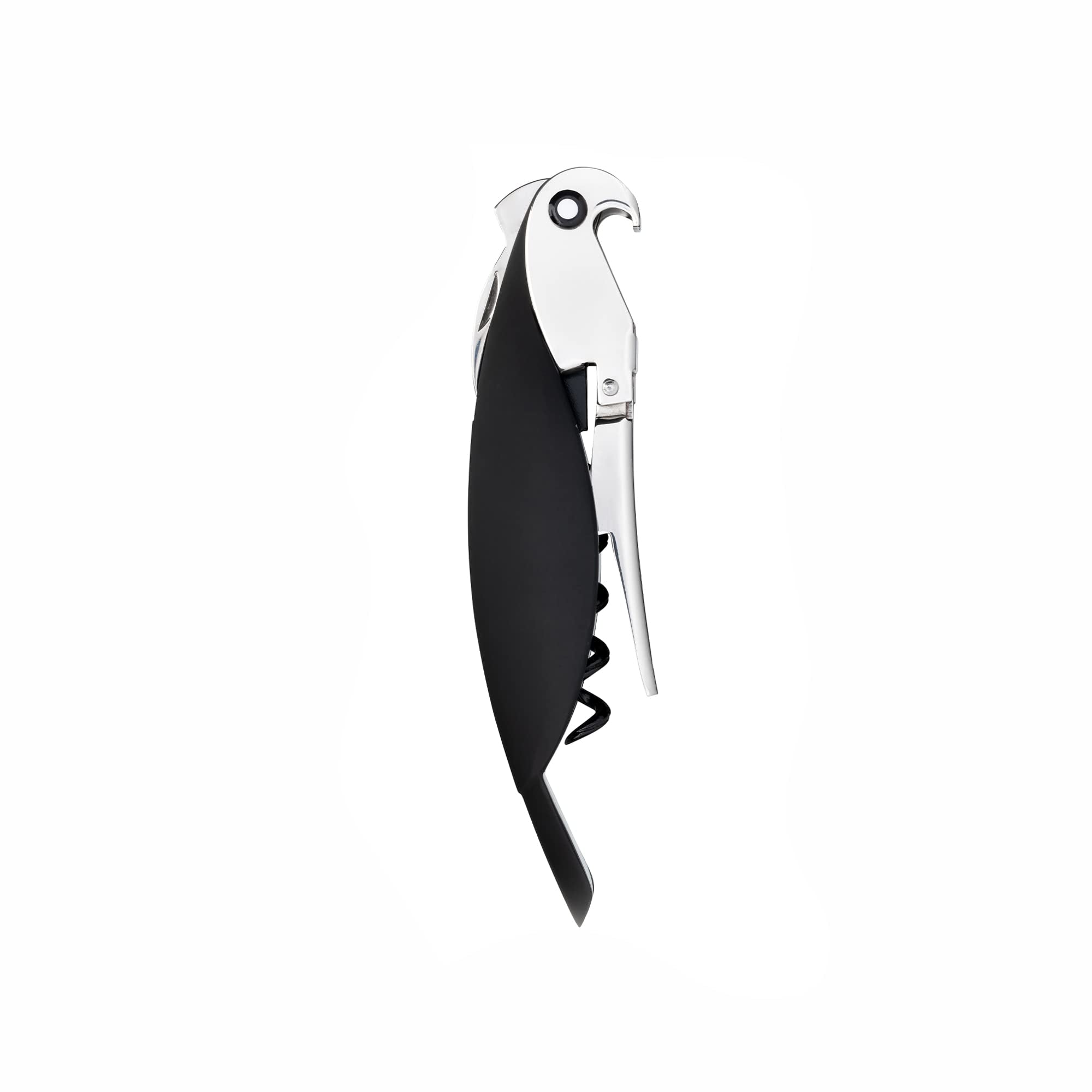 Alessi Parrot Sommelier Design Corkscrew, Black