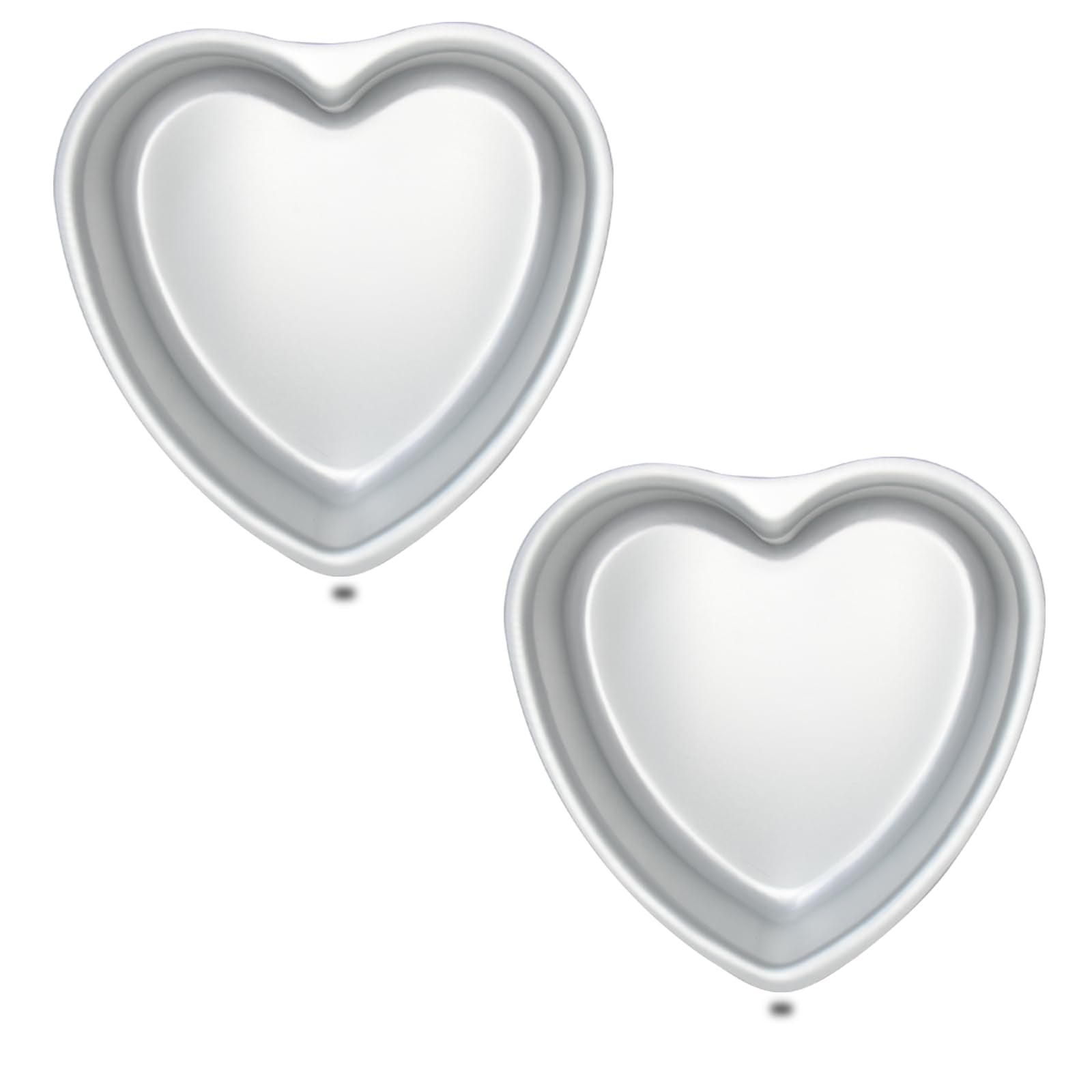 kefyixc Set of 2 Heart-shaped cake pan, heart-shaped cake tin, aluminum, 8-inch heart-shaped, for weddings, parties, family and 
