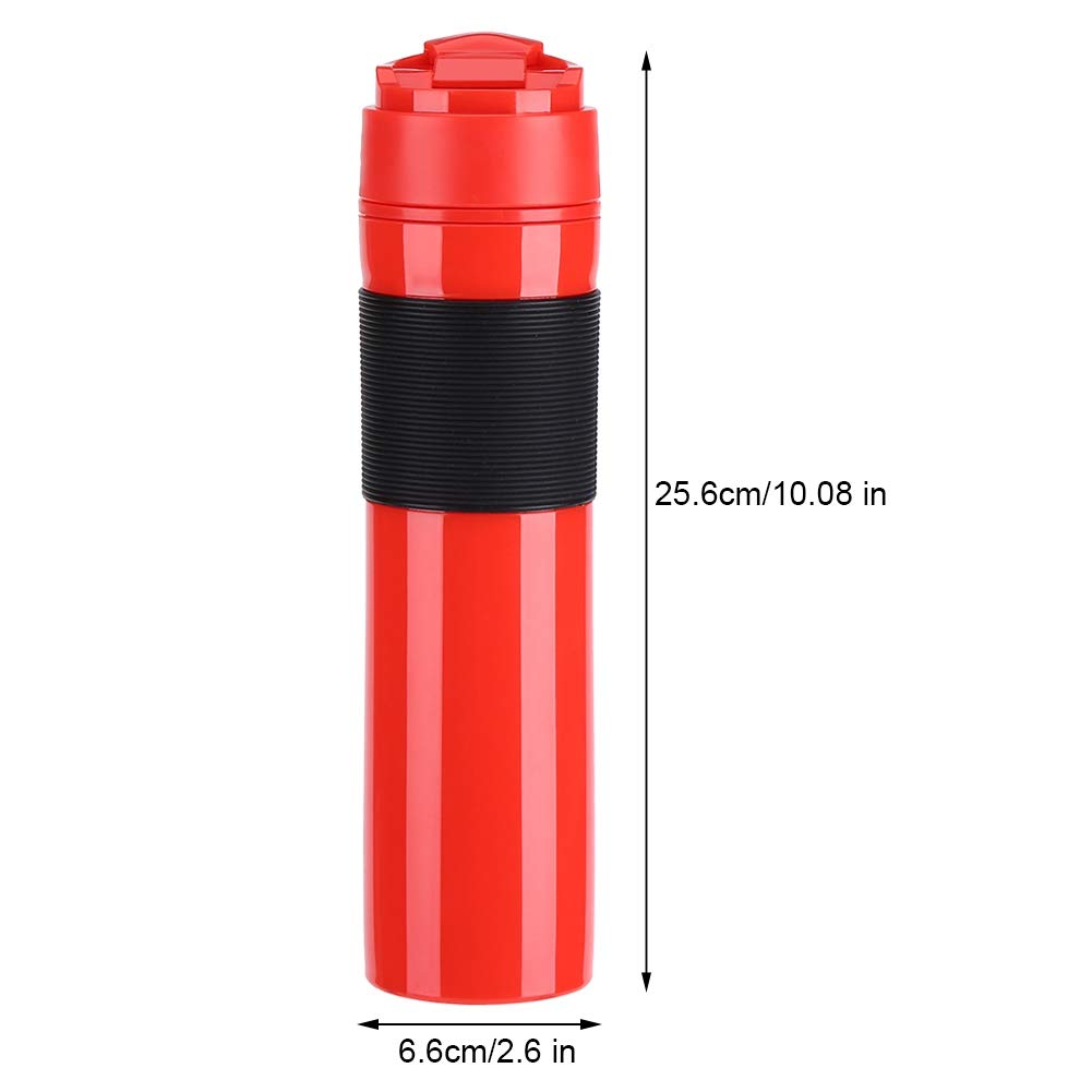 Zerodis 350Ml Portable Tea And Coffee Maker Bottle Coffee Press Bottle Travel French Press Coffee Maker For Commuter Camping Out
