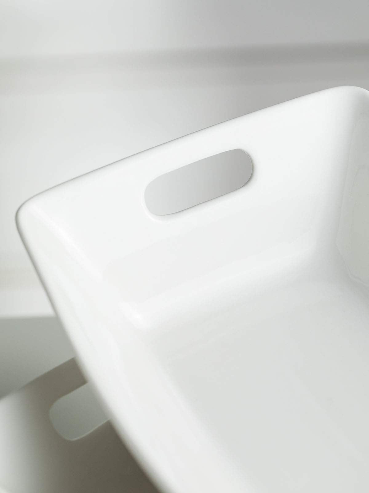 YHOSSEUN 1.5 Quarts Serving Bowl with Handles Set Rectangle Serving Platter Porcelain Bowl Set  2 Pack White